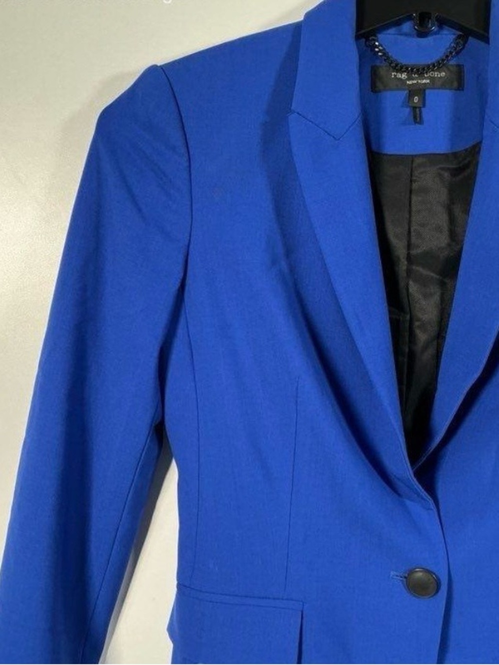 rag & bone Hazel Single Button Blazer in Paradise Blue - Picture 4 of 5